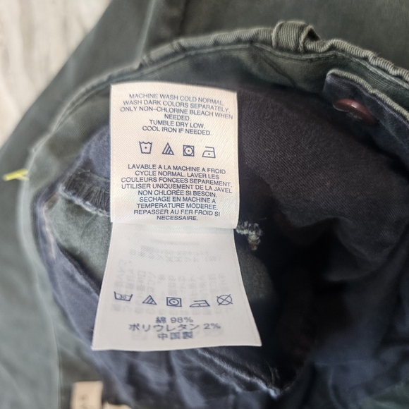 Canvas Lands End Pant Olive Green Cotton 28 - Picture 5 of 12